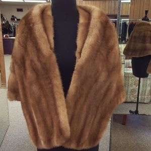 Natural Autumn Haze Mink Fur Stole